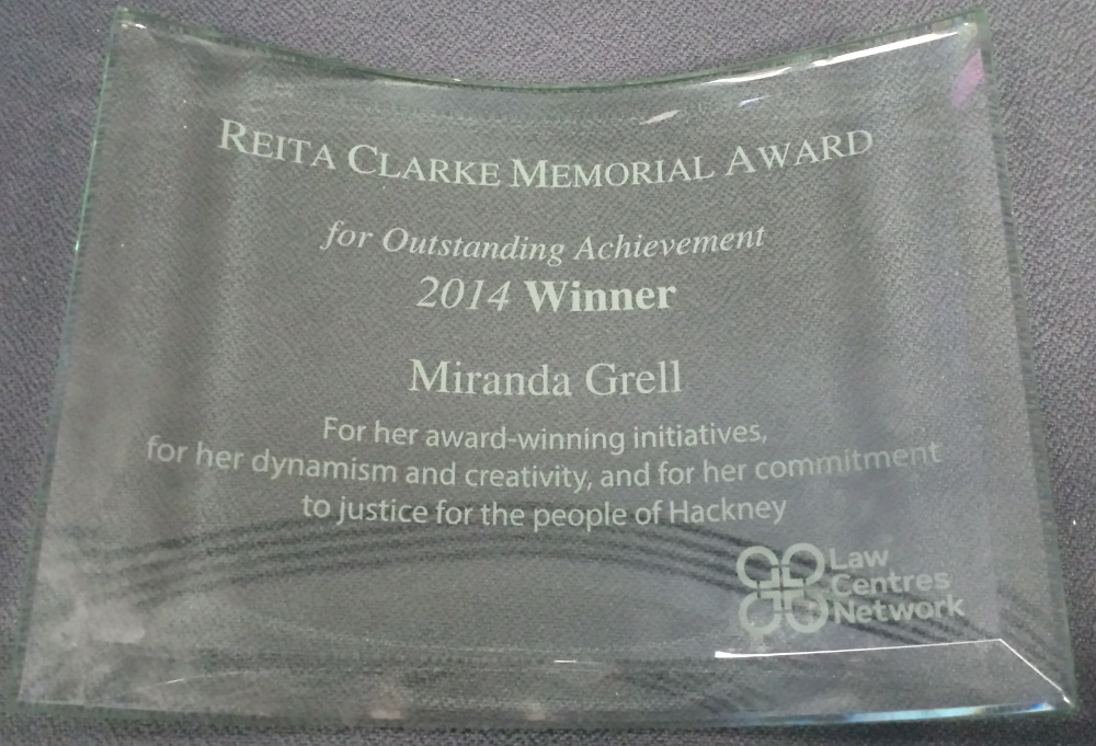 Miranda Grell wins Reita Clarke Memorial Award 2014!